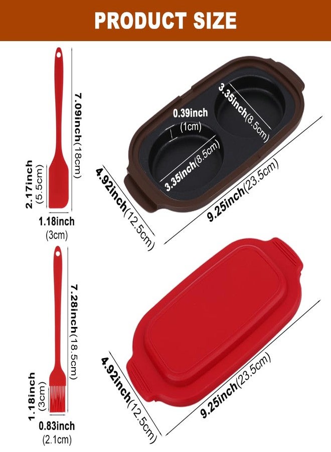 Giyochie Microwave Egg Cooker & Poacher, Dual Cavity Non-Stick Egg Maker for 2 Eggs Breakfast Sandwich, Muffins and Mini Omelets, Includes Spatula & Oil Brush for Home, Office, RV Travel - Image 2